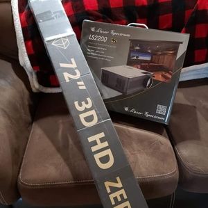 4k projector with 72' screen